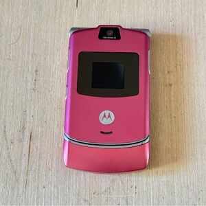 Motorola RAZR V3 Hot Pink Cingular Flip Phone“UNTESTED” No Charg Read Info Blw!